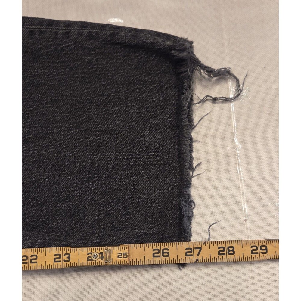 Madewell Curvy Perfect Vintage Straight Jeans Womens 32 Black High Rise Raw Hem - Picture 10 of 10